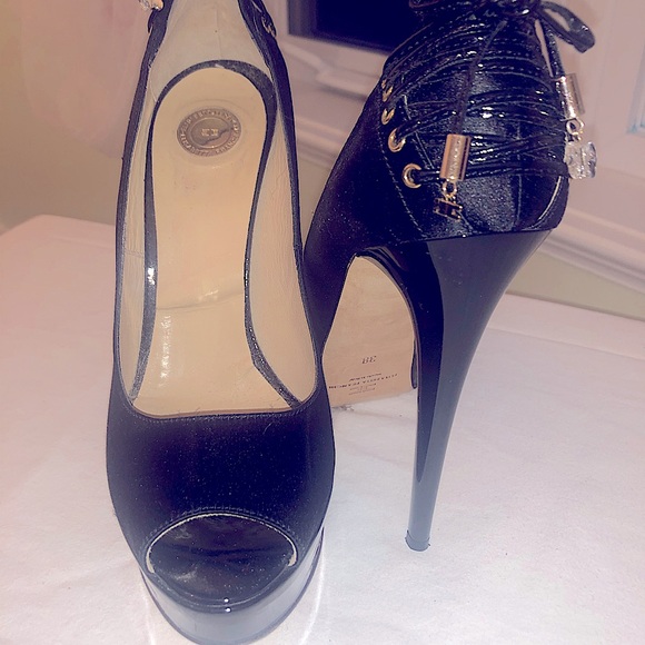 Elisabetta Franchi Peep Toe Heels 👠 - Picture 1 of 9